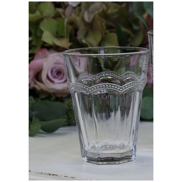 Drikke glas med perlekant - Antoinette  Lille